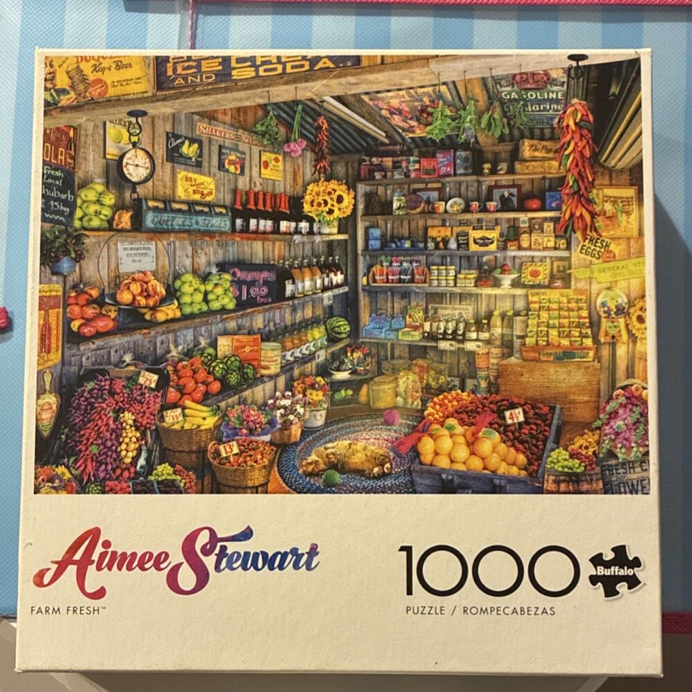 Buffalo Games 1000pc Farm Fresh Interlocking Jigsaw Puzzle Paperboard Multicolor